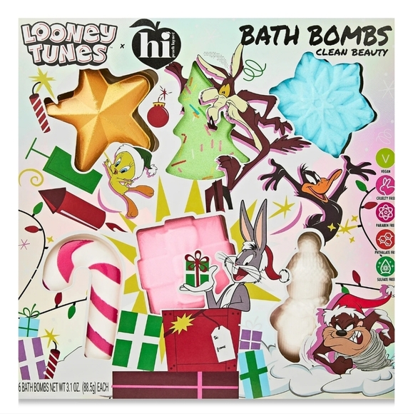 Hi Peach Layne Looney Tunes 6 Holiday Shape Bath Bombs Set, 3.1oz Each - Picture 2 of 3